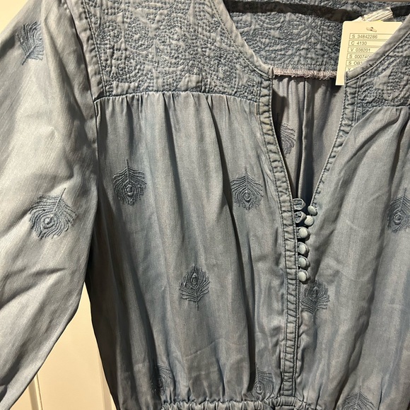 NWT ANTHROPOLOGIE Holding Horses Chambray Dress XL - Picture 4 of 7